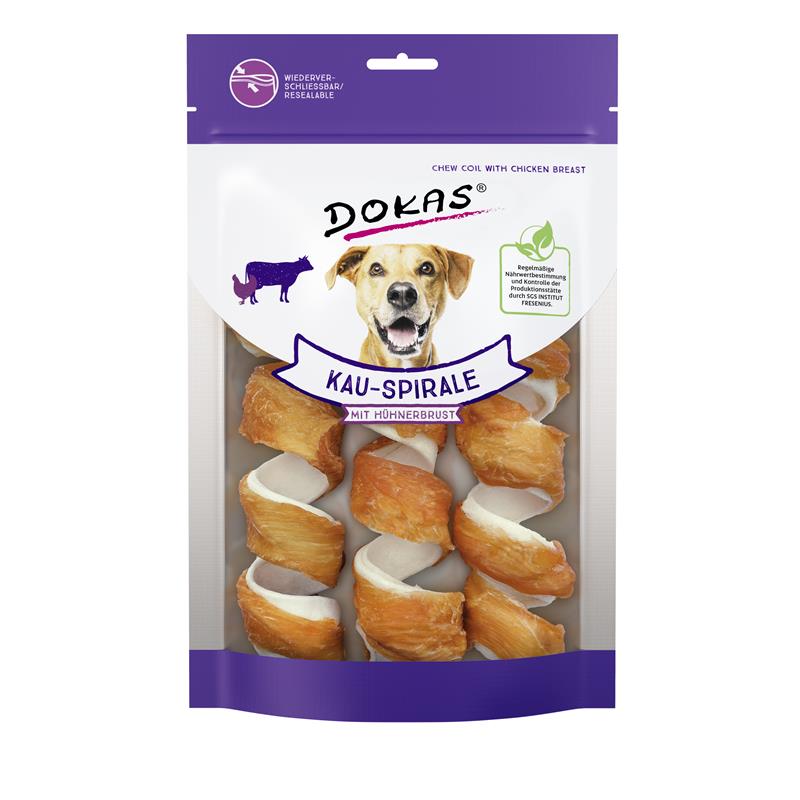 Dokas Snack Kauspirale mit Hühnerbrustfilet