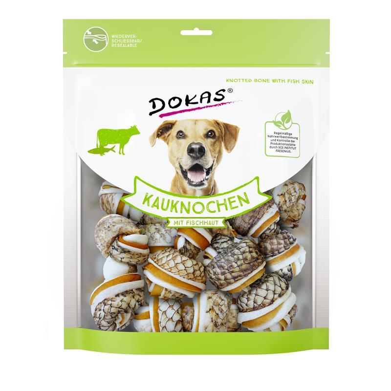 Dokas Snack Kauknochen mit Fischhaut