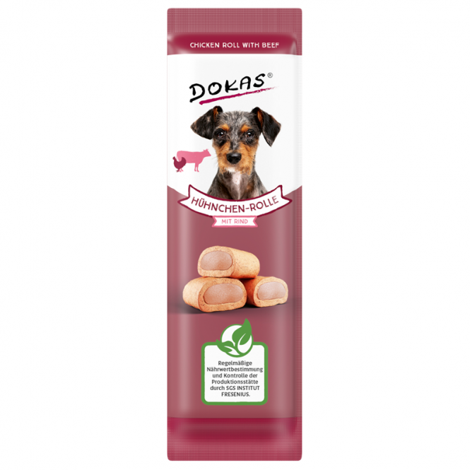 Dokas Snack Hühnchen - Rolle mit Rind