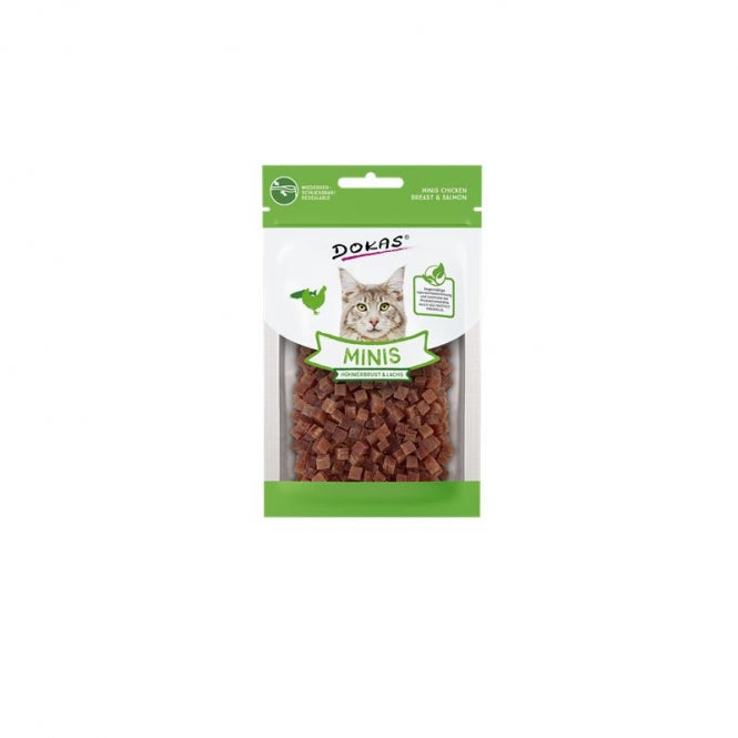 Dokas Cat Snack Minis Hühnerbrust & Lachs