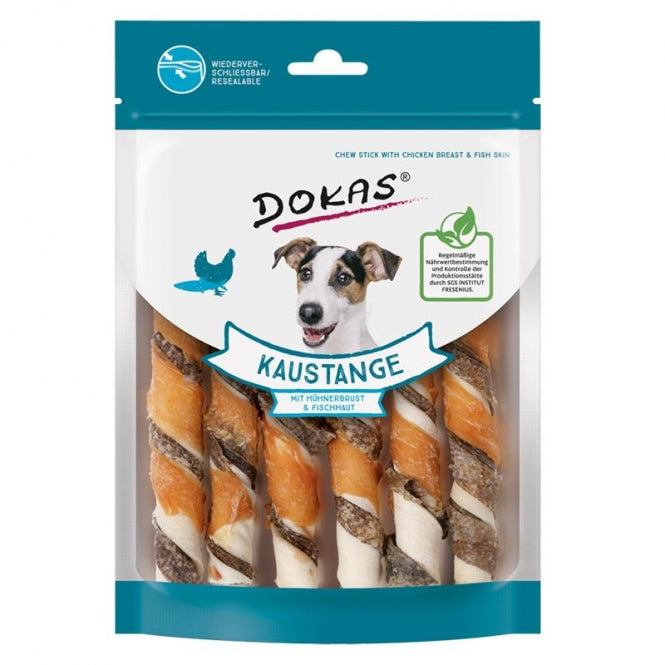 Dokas Snack Kaustange Hühnerbrust + Fischhaut