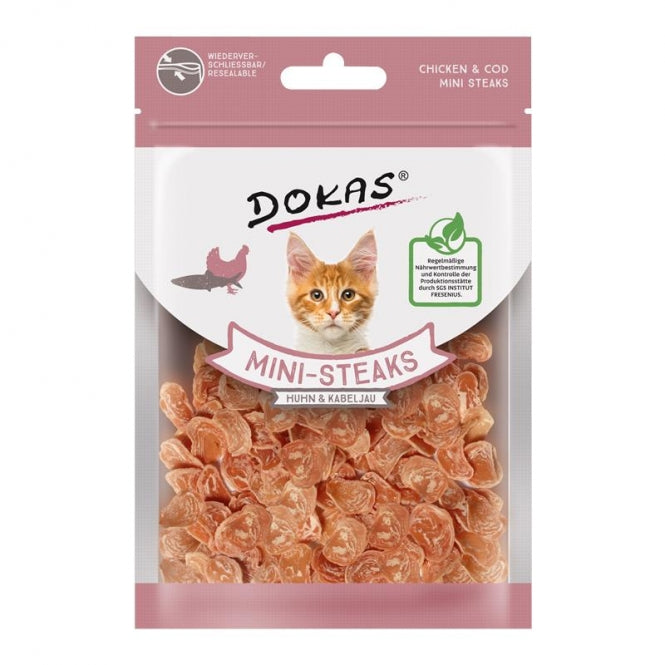 Dokas Cat Snack Ministeak Huhn & Kabeljau