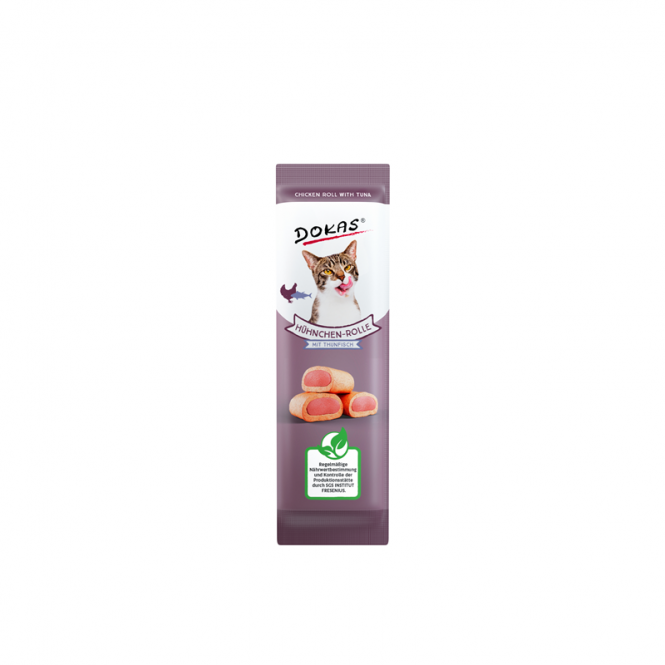 Dokas Cat Snack Hühnchen - Rolle mit Thunfisch