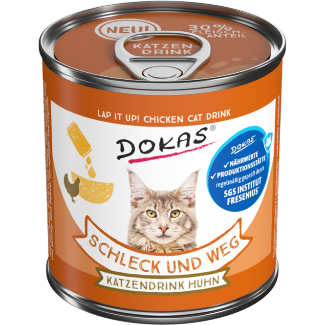 Dokas Cat Snack Schleck + weg Katzendrink Huhn