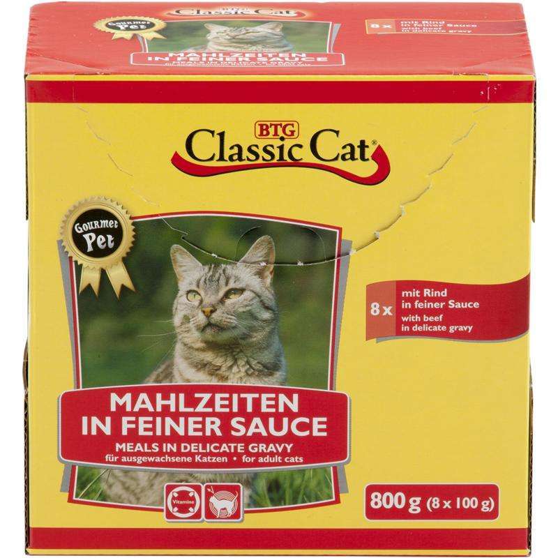 Classic Cat Mahlzeit in feiner Sauce mit Rind - Pouchbeutel