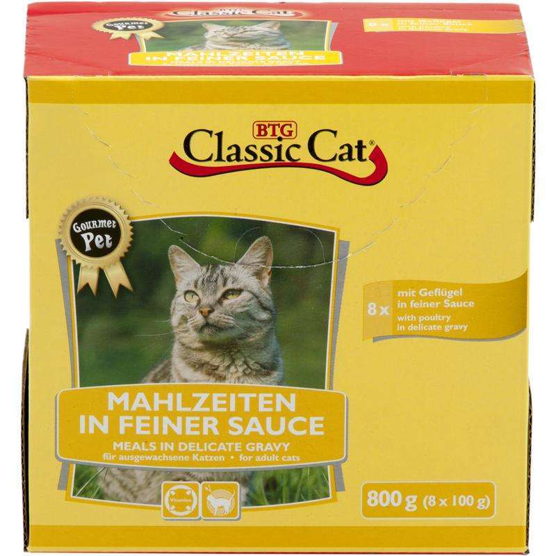 Classic Cat Mahlzeit in feiner Sauce mit Geflügel - Pouchbeutel