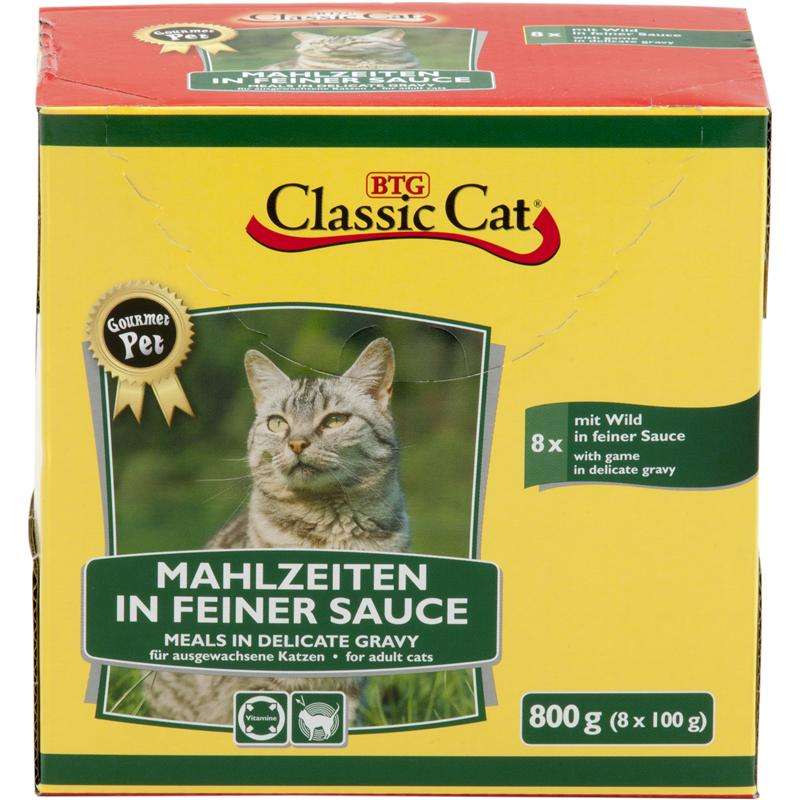 Classic Cat Mahlzeit in feiner Sauce mit Wild - Pouchbeutel