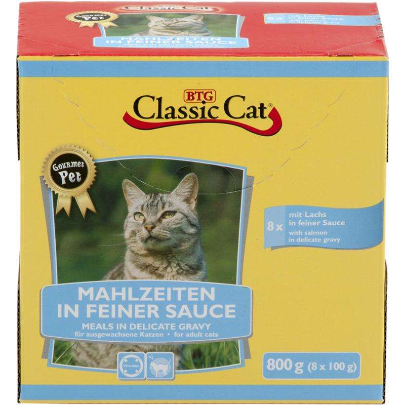 Classic Cat Mahlzeit in feiner Sauce mit Lachs & Forelle - Pouchbeutel