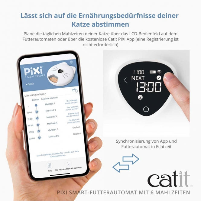 Catit PIXI Smart - Futterautomat für 6 Mahlzeiten