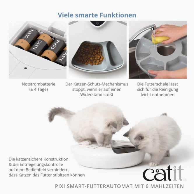Catit PIXI Smart - Futterautomat für 6 Mahlzeiten