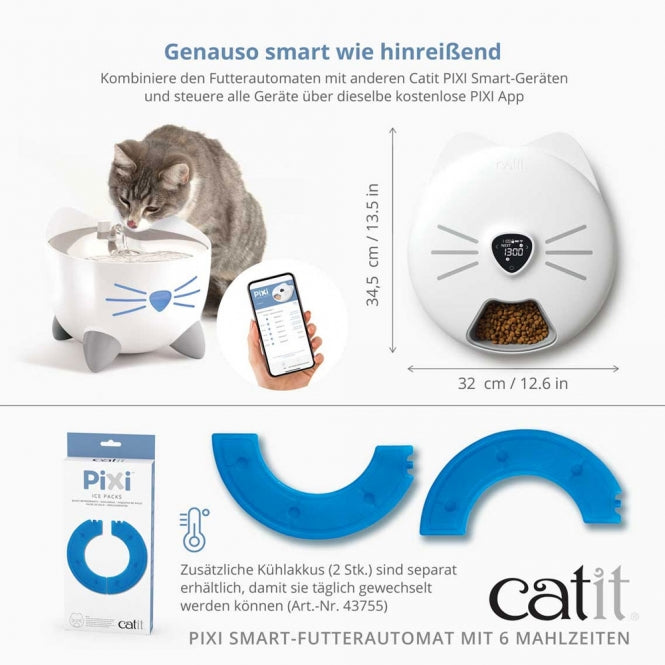 Catit PIXI Smart - Futterautomat für 6 Mahlzeiten