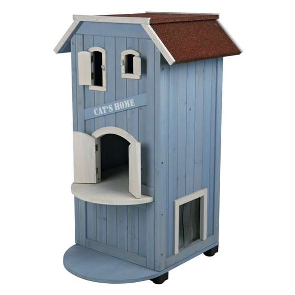 Trixie Katzenhaus Cat's Home großes Outdoor-Katzenhaus aus Holz