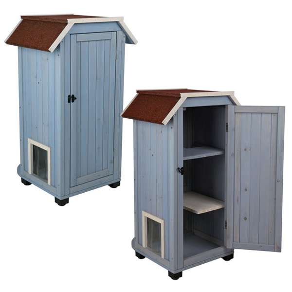 Trixie Katzenhaus Cat's Home großes Outdoor-Katzenhaus aus Holz