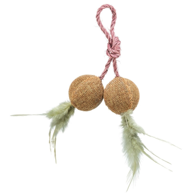 Trixie 2 Jute - Bälle mit Sisalband und Catnip