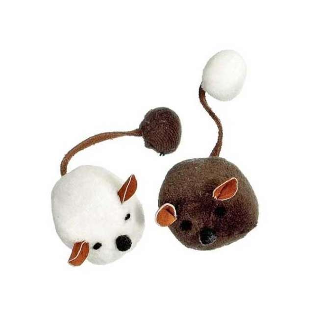 Karlie Flamingo Nature Cat Toy Spielmäuse mit Pompomschwanz