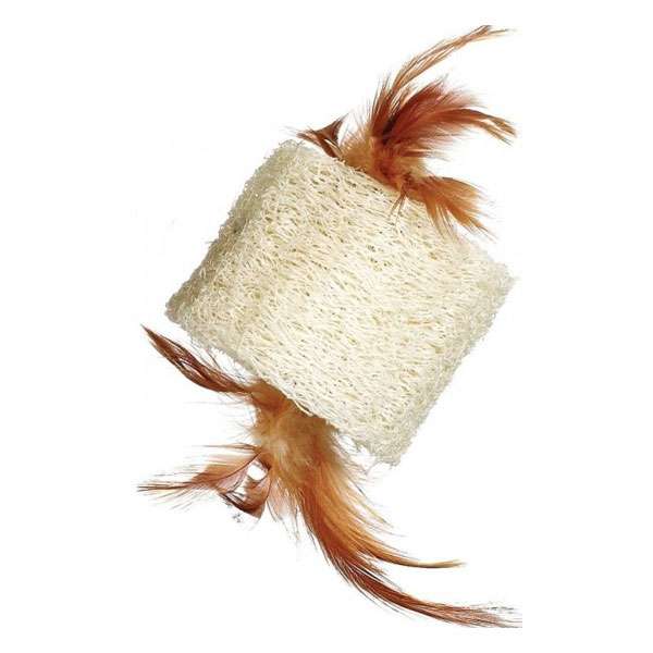 Karlie Flamingo Nature Cat Toy Luffa - Röhre mit Ball