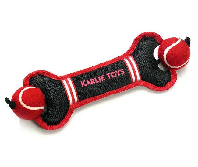 Karlie Nylon Toy Plus Knochen + 2 Tennisbälle