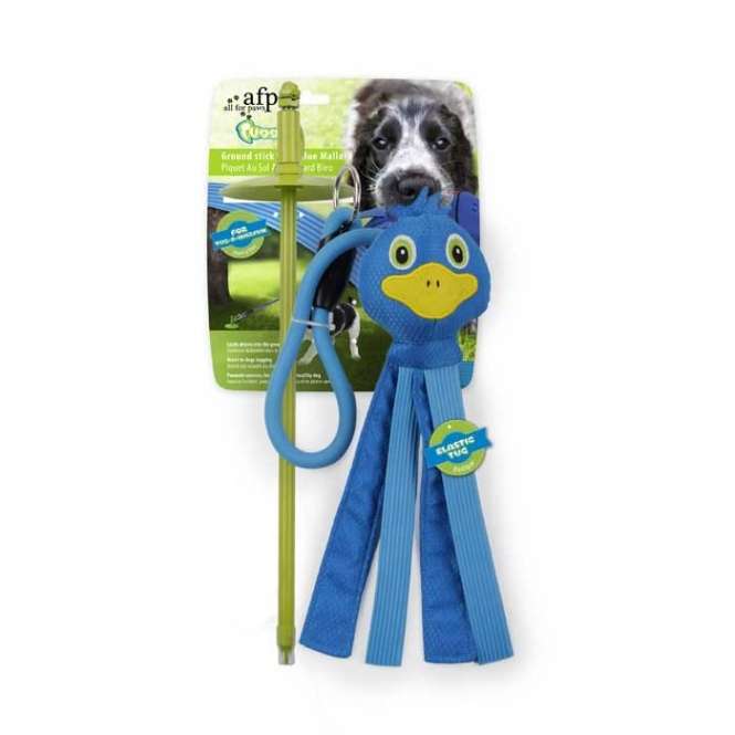All for Paws Tugger – Ground Stick mit Blue Mallard, Bodenanker mit Spielzeug