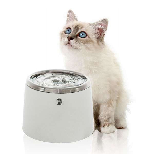 CATIT Fresh + Clear Trinkbrunnen Edelstahl