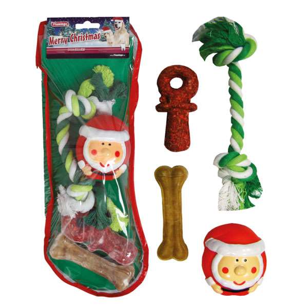 Karlie Flamingo Xmas Weihnachtsgeschenk Set Socke für Hunde