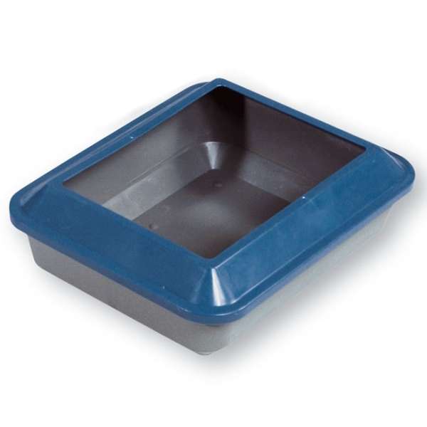 CATIT Katzentoilette mit Rand schattenblau grau