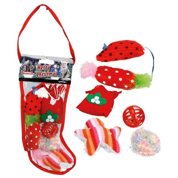Karlie Flamingo Xmas Weihnachtsgeschenk - Set Socke für Katzen