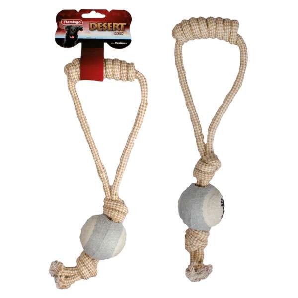 Karlie Flamingo Tennisball mit Jute Griff Desert