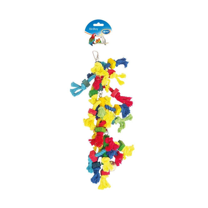 Buntes Seilspielzeug für Vögel zum Klettern & Knabbern