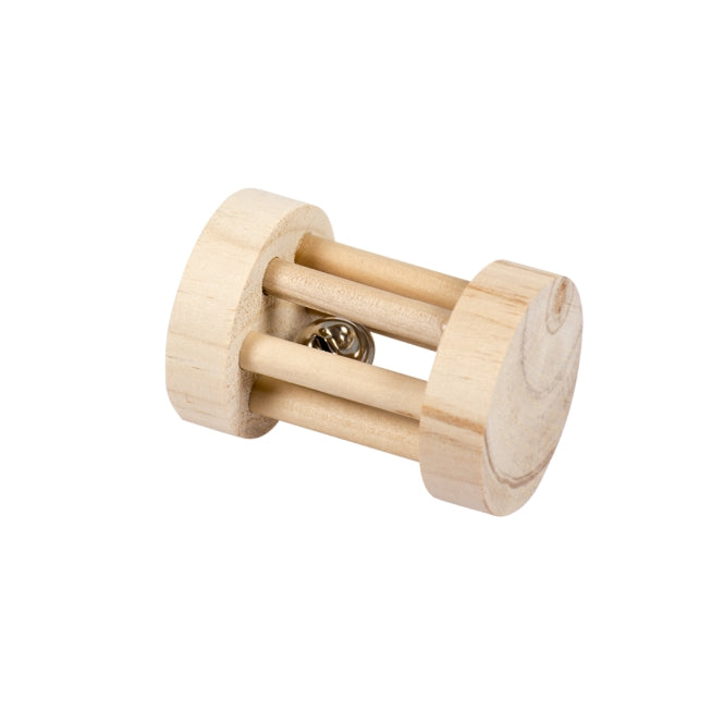 Holzspielrolle mit Glöckchen