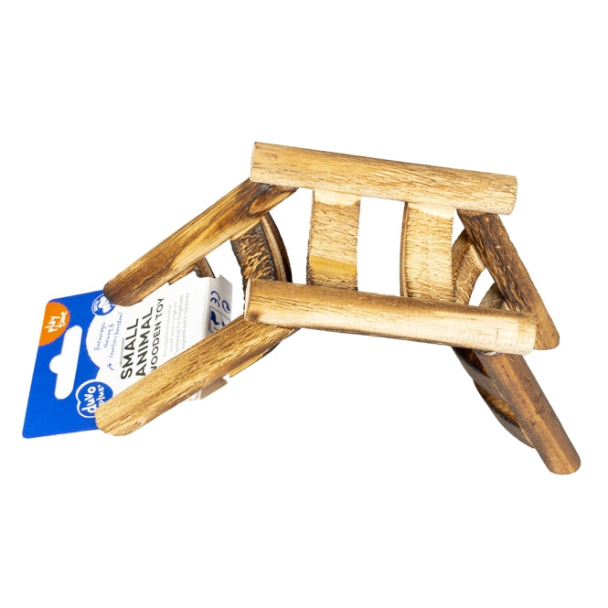 Nagerleiter aus geflammtem Holz
