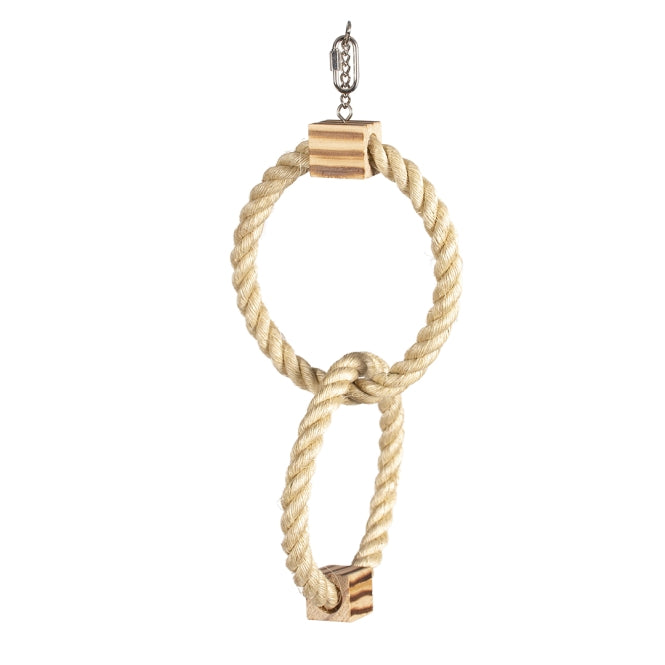 Doppel Sisal Ring mit Holzklötzen