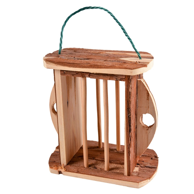 Holz Heuraufe mit Rinde