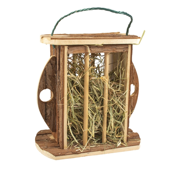 Holz Heuraufe mit Rinde