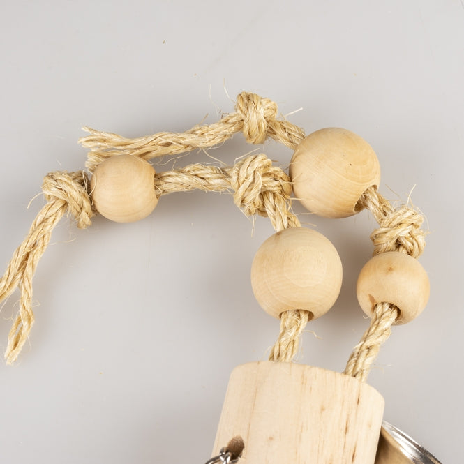 Vogelspielzeug Sisalseil & Holzperlen