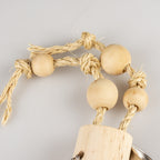 Vogelspielzeug Sisalseil & Holzperlen