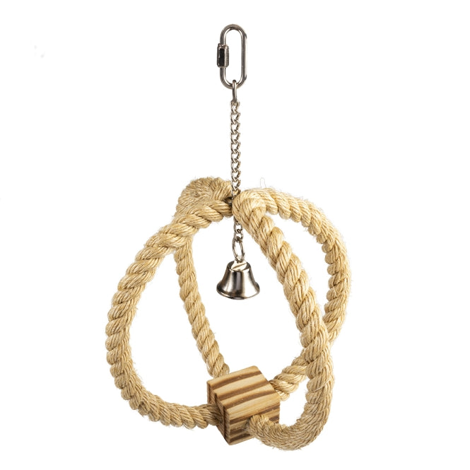 Vogelspielzeug Ringschaukel mit Glocke
