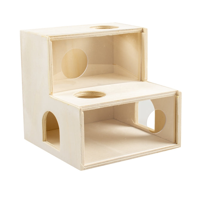 Kletterhaus aus Holz u. Plexiglas