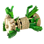 Nagerrolle aus Holz, Wasserhyazinthe & Mais