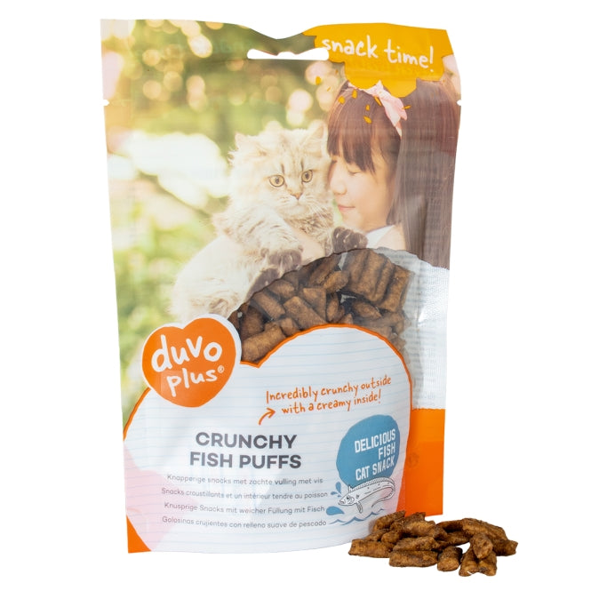 Duvoplus Cat Snack Knusprige Fisch Puffs