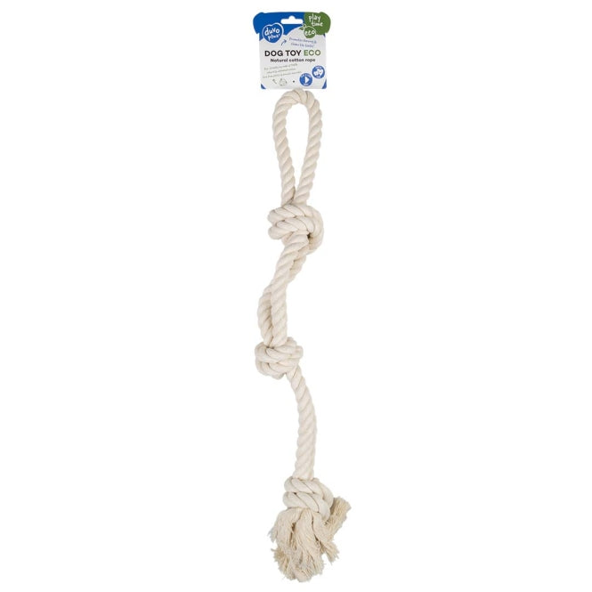 Duvoplus ECO Baumwollseil mit 3 Knoten & Schlaufe