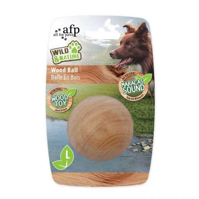 All for Paws Wild & Nature Maracas Wood Ball