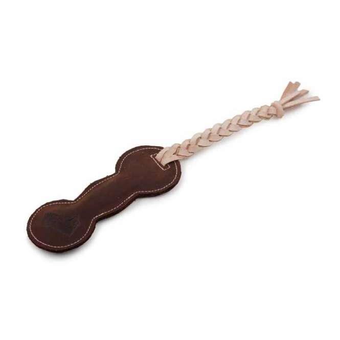 All for Paws Wild & Nature – Leather Tug Dumbell Lederspielzeug