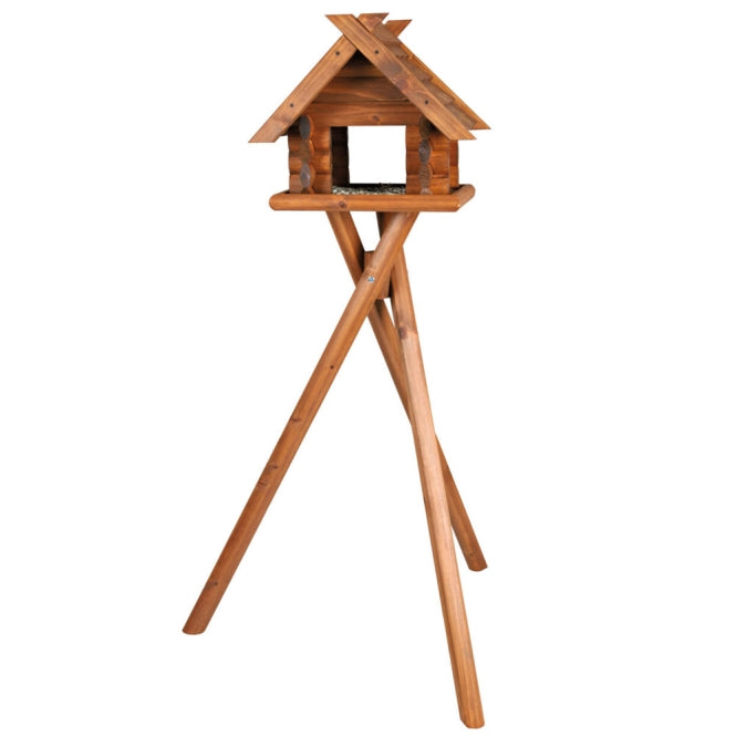 Blockhaus zur Wildvogelfütterung