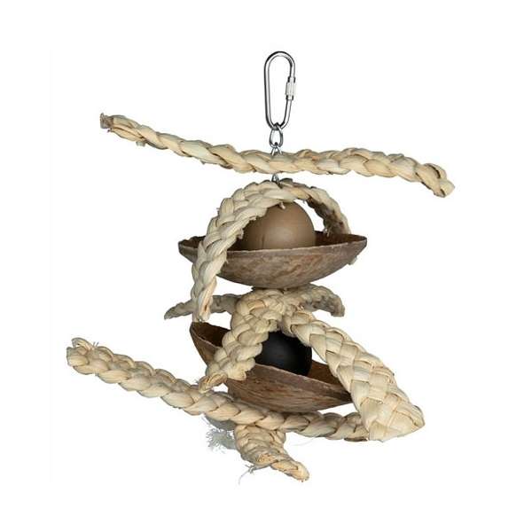 Trixie Kokosschalen mit Holz & Stroh