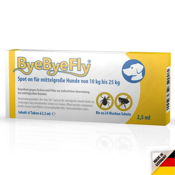 ByeByeFly® Spot - on für mittelgroße Hunde bis 25Kg
