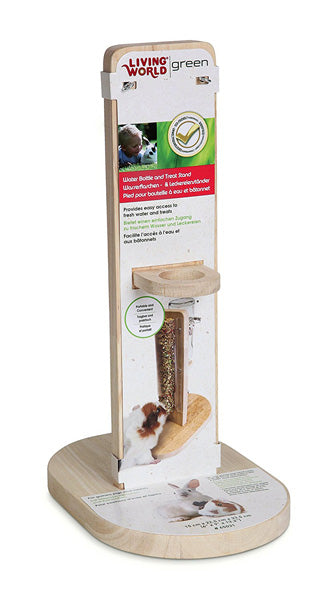 Living World Green Kombiständer für Flasche + Knabberstange
