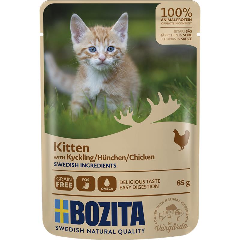 Bozita Pouch Häppchen in Soße Hühnchen für Kitten