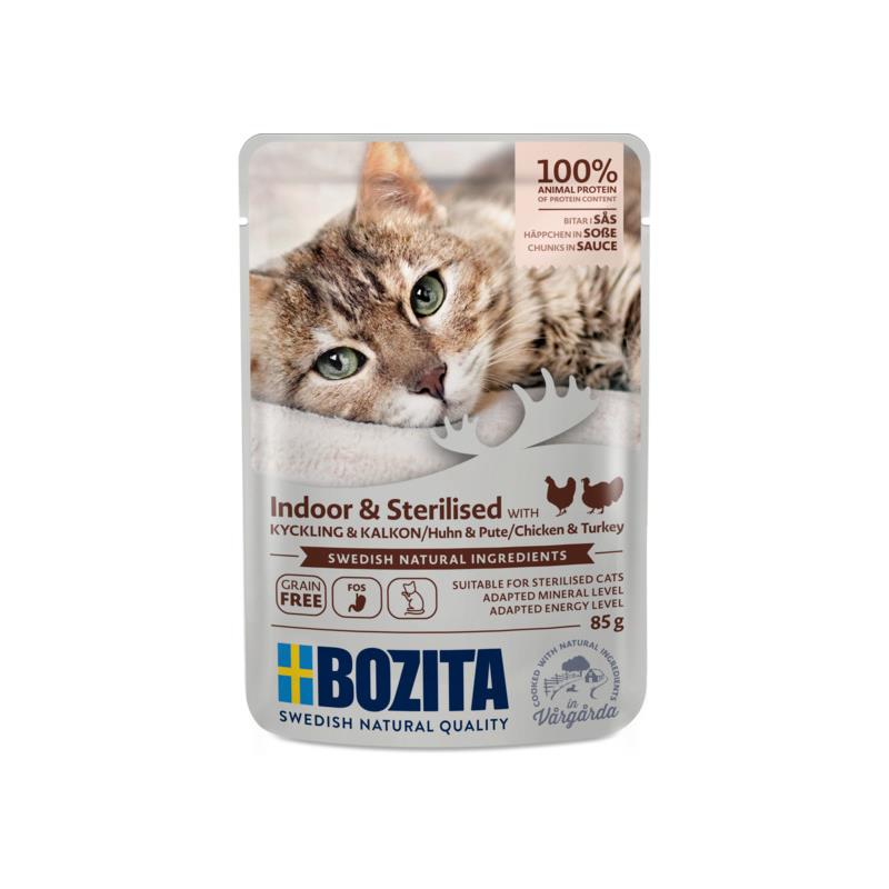 Bozita Cat PB Indoor & Sterilised Häppchen in Soße Huhn & Pute