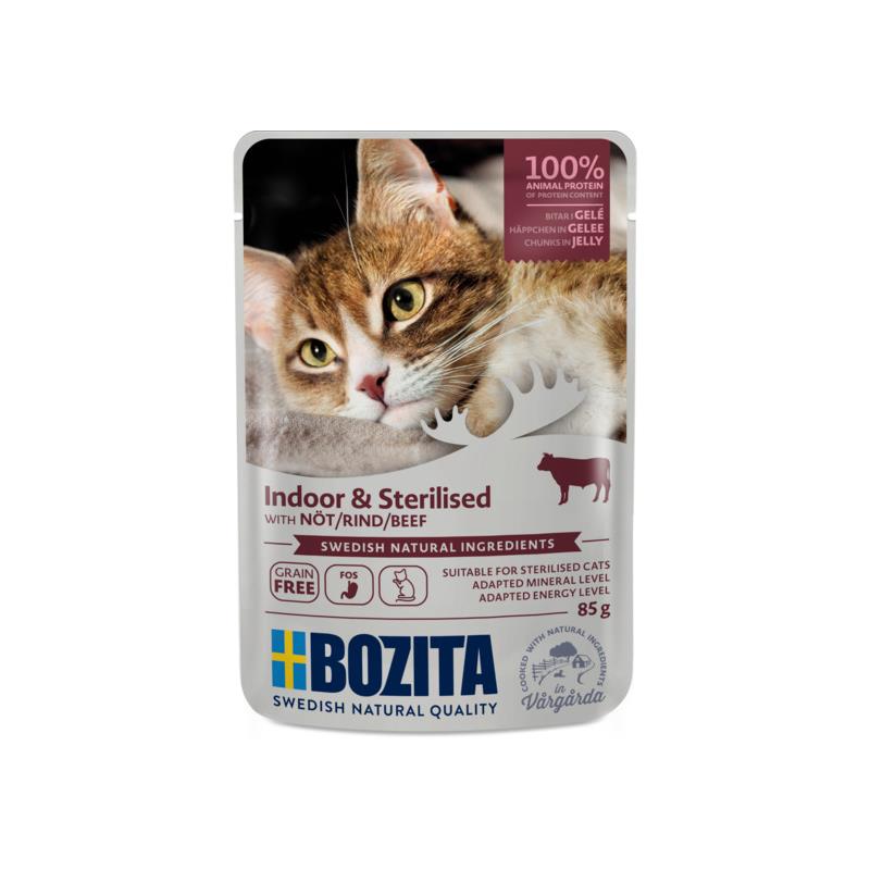 Bozita Cat PB Indoor & Sterilised Häppchen in Gelee Rind