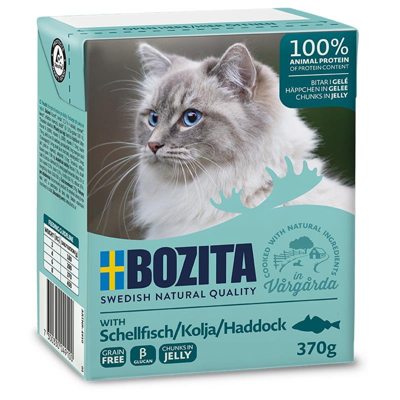 Bozita Cat Tetra Recard Häppchen in Gelee Schellfisch